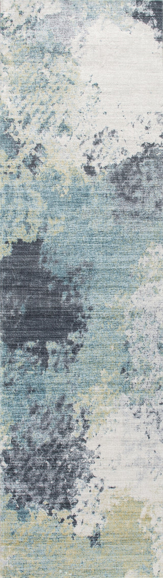 KAS Roxy 2806 Blue/Yellow Nebula Area Rug Lifestyle Image Feature