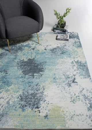 KAS Roxy 2806 Blue/Yellow Nebula Area Rug Lifestyle Image Feature