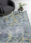 KAS Roxy 2808 Grey/Gold Visions Area Rug Lifestyle Image Feature