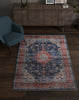 KAS Roxy 2820 Navy Medallion Area Rug Lifestyle Image Feature