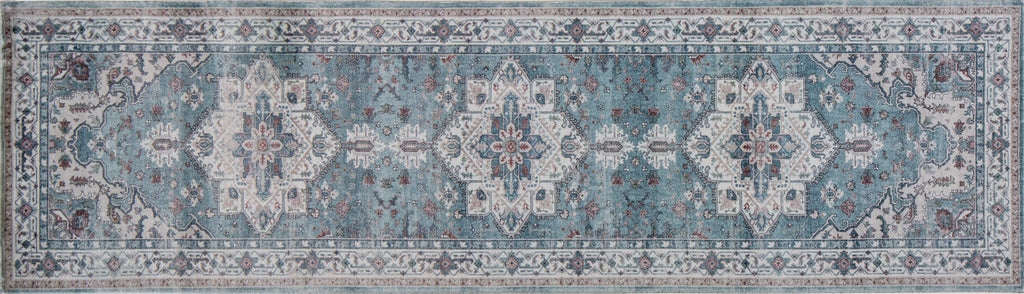 KAS Roxy 2822 Mint Grey Tabriz Area Rug Lifestyle Image Feature