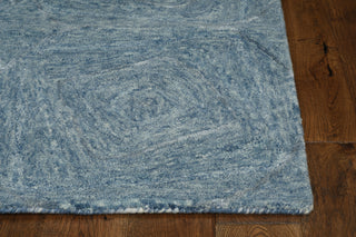 KAS Serenity 1263 Navy Geo Area Rug Round Image