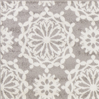 KAS Skyline 6419 Grey/Ivory Flora Area Rug Runner Image
