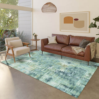 Dalyn Kochi KC1 Teal Area Rug Lifestyle Image Feature