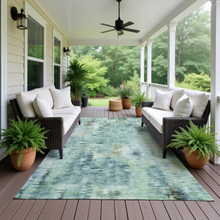 Dalyn Kochi KC1 Teal Area Rug Outdoor Lifestyle Image Feature