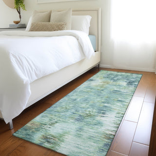 Dalyn Kochi KC1 Teal Area Rug Runner Lifestyle Image Feature