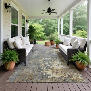 Dalyn Kochi KC11 Pewter Area Rug Outdoor Lifestyle Image Feature