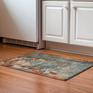Dalyn Kochi KC11 Teal Area Rug Scatter Lifestyle Image Feature