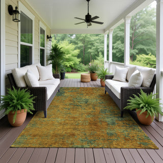Dalyn Kochi KC2 Copper Area Rug Outdoor Lifestyle Image Feature