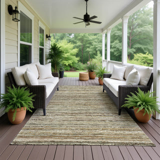 Dalyn Kochi KC3 Mocha Area Rug Outdoor Lifestyle Image Feature