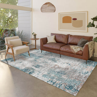 Dalyn Kochi KC4 Teal Area Rug Lifestyle Image Feature