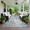 Dalyn Kochi KC4 Teal Area Rug Outdoor Lifestyle Image Feature
