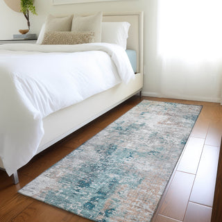 Dalyn Kochi KC4 Teal Area Rug Runner Lifestyle Image Feature