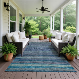 Dalyn Kochi KC5 Blue Area Rug Outdoor Lifestyle Image Feature