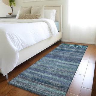 Dalyn Kochi KC5 Blue Area Rug Runner Lifestyle Image Feature