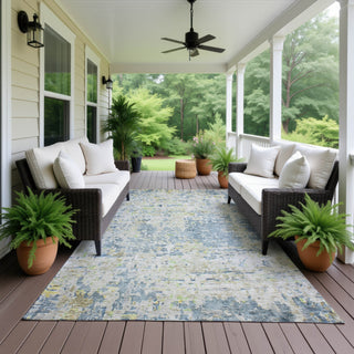 Dalyn Kochi KC6 Blue Area Rug Outdoor Lifestyle Image Feature
