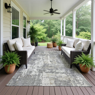 Dalyn Kochi KC7 Gray Area Rug Outdoor Lifestyle Image Feature