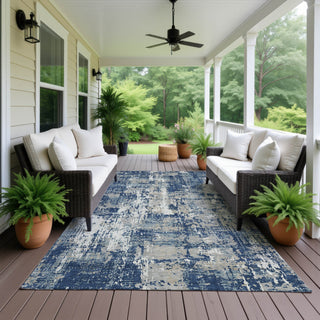 Dalyn Kochi KC7 Navy Area Rug Outdoor Lifestyle Image Feature