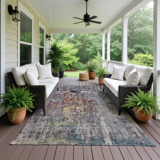 Dalyn Kochi KC8 Plum Area Rug Outdoor Lifestyle Image Feature