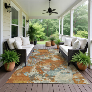 Dalyn Kochi KC9 Copper Area Rug Outdoor Lifestyle Image Feature