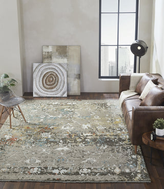 Ancient Boundaries Harvest HAR-1141 Grey Tones/Multi Area Rug Closeup Image