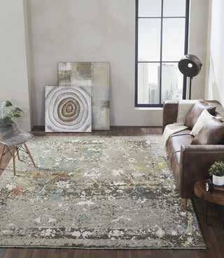 Ancient Boundaries Harvest HAR-1141 Grey Tones/Multi Area Rug Closeup Image