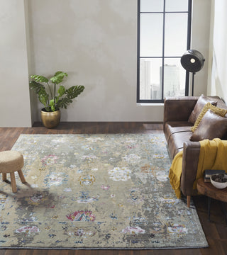 Ancient Boundaries Harvest HAR-1143 Greige and Pastels Area Rug Closeup Image