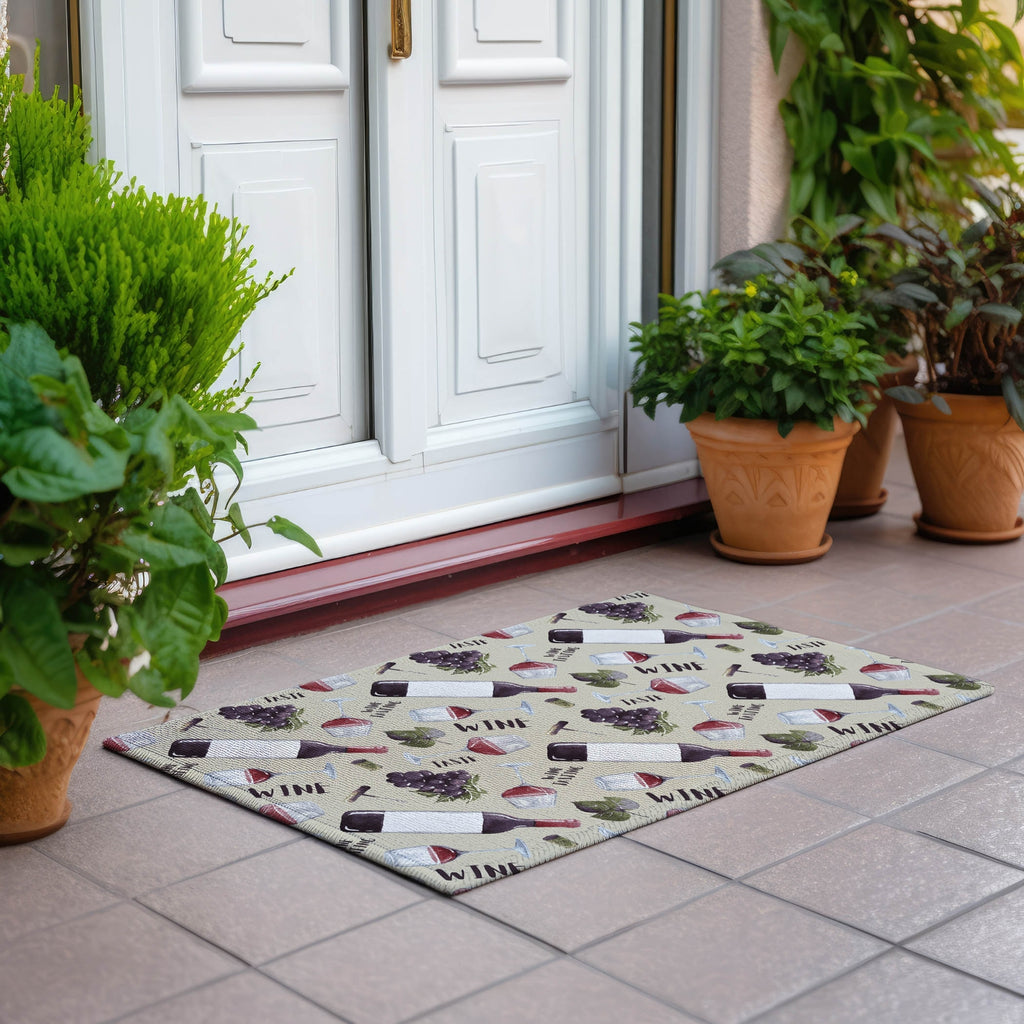 Dalyn Kendall KE14 Putty Area Rug Scatter Outdoor Lifestyle Image Feature