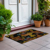 Dalyn Kendall KE2 Black Area Rug Scatter Outdoor Lifestyle Image Feature