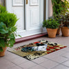 Dalyn Kendall KE3 Khaki Area Rug Scatter Outdoor Lifestyle Image Feature