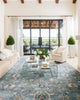 Loloi Kensington KG-01 Blue/Fog Area Rug by Henrietta Spencer-Churchill Lifestyle Image Feature