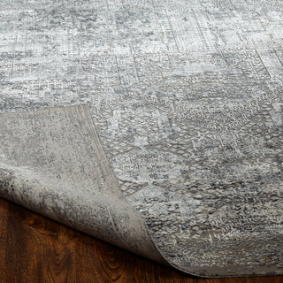 Ancient Boundaries Kerri KER-04 Grey Abstract Area Rug Corner Image