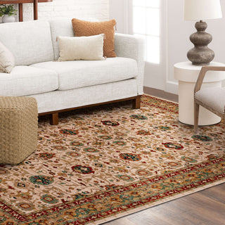 Karastan Spice Market Keralam Cream Area Rug Corner Image