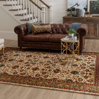 Karastan Spice Market Keralam Cream Area Rug Corner Image