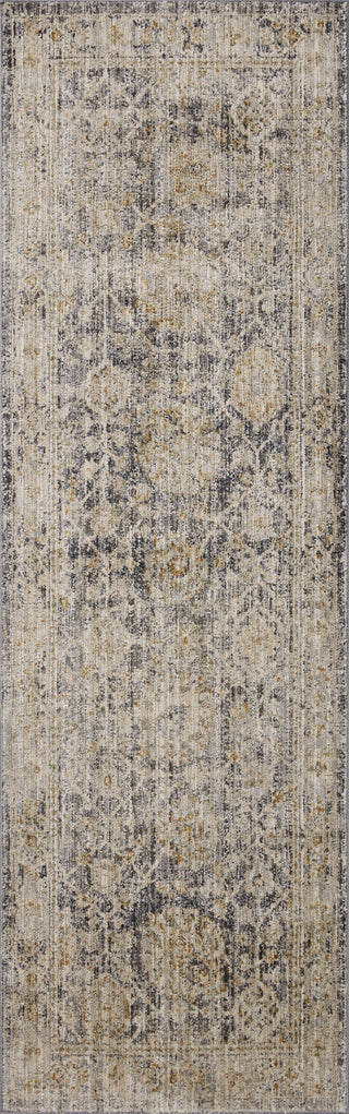 Katherine KES-02 Charcoal/Gold Area Rug by Jean Stoffer X Loloi Runner Image