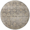Katherine KES-02 Charcoal/Gold Area Rug by Jean Stoffer X Loloi Round Image