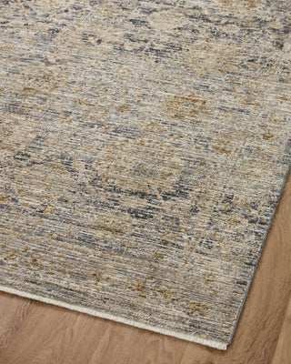 Katherine KES-02 Charcoal/Gold Area Rug by Jean Stoffer X Loloi Angle Image