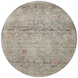 Katherine KES-02 Ocean/Coral Area Rug by Jean Stoffer X Loloi Round Image