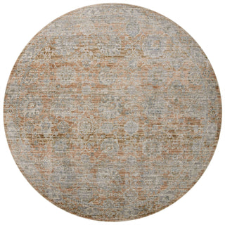 Katherine KES-02 Terracotta/Smoke Area Rug by Jean Stoffer X Loloi Round Image