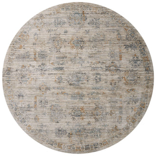 Katherine KES-04 Pebble/Ocean Area Rug by Jean Stoffer X Loloi Round Image
