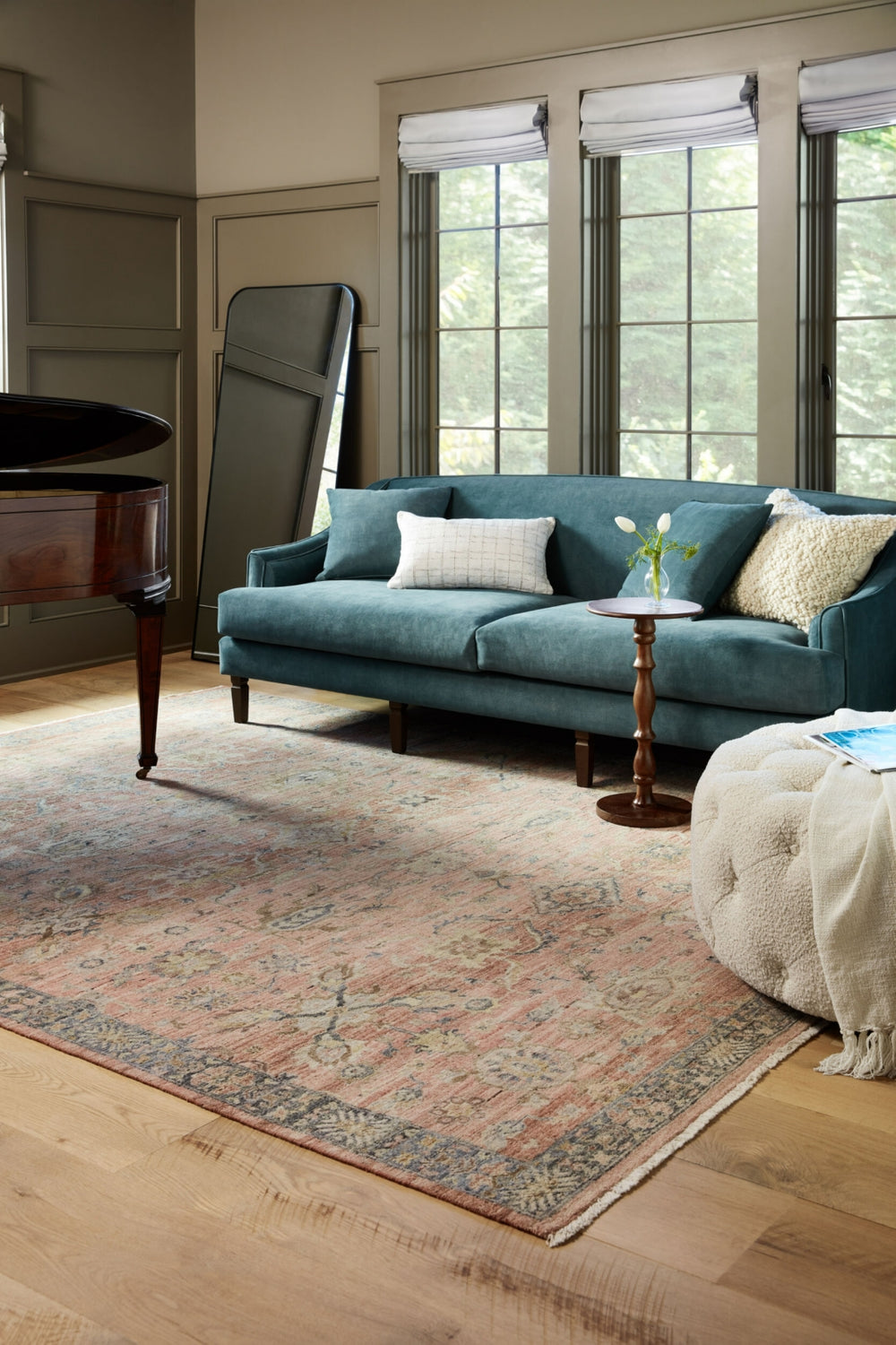 Surya Khorasan KHO-2302 Warm Grey Area Rug Room Scene Feature