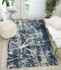 Nourison Heritage KI356 Beige Blue Area Rug Corner Image