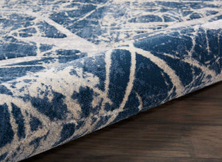 Nourison Heritage KI356 Beige Blue Area Rug Corner Image
