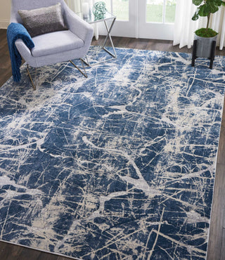 Nourison Heritage KI356 Beige Blue Area Rug Corner Image