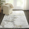 Nourison Ki37 Safari Dreams KI371 Ivory Gold Area Rug by kathy ireland Corner Image