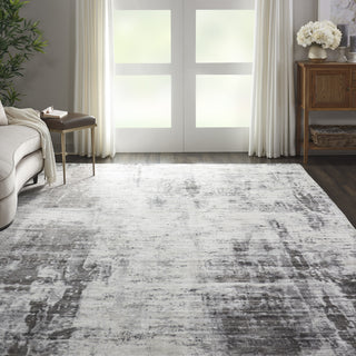 Nourison Ki37 Safari Dreams KI372 Ivory Grey Area Rug by kathy ireland Corner Image