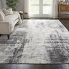 Nourison Ki37 Safari Dreams KI372 Ivory Grey Area Rug by kathy ireland Corner Image