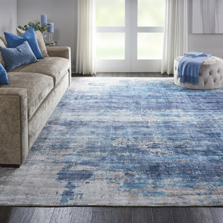 Nourison Ki37 Safari Dreams KI374 Teal Area Rug by kathy ireland Corner Image