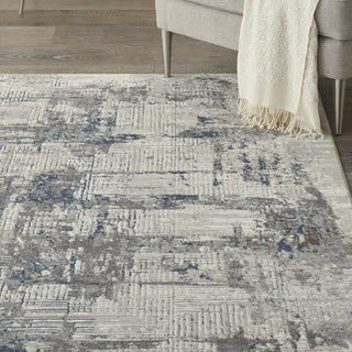 Nourison Royal Terrace KI41 Ivory Blue Area Rug by Home Corner Image