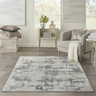 Nourison Royal Terrace KI41 Ivory Blue Area Rug by Home Corner Image